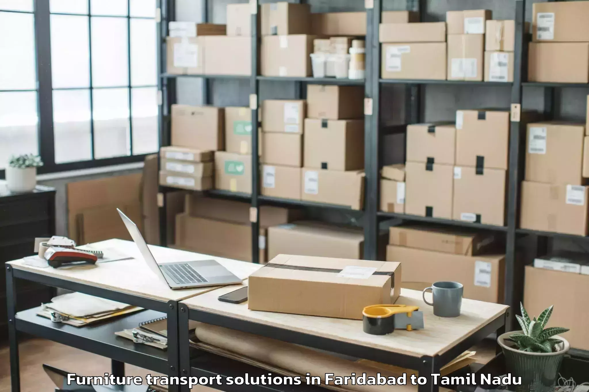 Expert Faridabad to Pudukkottai Furniture Transport Solutions